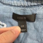 J.Crew  Chambray Shirt Dress Womens XXS Coastal Cowboy Mini Blue Casual Western Photo 3