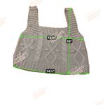 Kendall + Kylie Grey Cable Knit Crop Top Tank Sweater Size M Photo 4