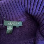 Ralph Lauren Lauren  purple turtleneck full zip sweater L 100% cotton Photo 1
