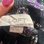 Loft Black Paisley Print Long Sleeve Smocked Neck Ruffle Sleeve Blouse XL Photo 4