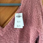 Abercrombie & Fitch V-Back Fuzzy Sweater Dress in dusty pink NWT Photo 4