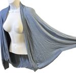 prAna Open Front Cardigan Draped Lightweight Blue Comfy Cozy Size L Photo 2