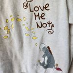 Disney Winnie The Pooh Hoodie Love Me Love Me Not Zip Medium Cream Sweatshirt Photo 5