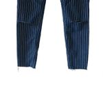 ZARA NWT Trafaluc Stretch Navy Stripes Denim Slim Fit Distressed Ankle 6 #1131 Photo 3