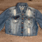 YMI Jeans Cropped Blue Denim Jacket Photo 0
