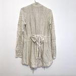 Free People  FP Take a Bow Cardigan Oatmeal Cream Fringe Bow Detail Boho Sweater Photo 10