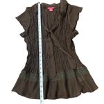 Sunny Leigh Y2K  womens brown‎ short sleeve 1x top Photo 1