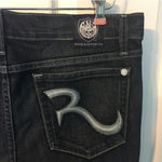 Rock & Republic Kasandra Jeans Dark Wash Embroidered 31 12 Boot Cut Photo 2