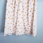 Anthropologie Sim & Sam White and Orange Polka Dot Puff Sleeve Mini Dress Photo 1