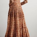 Ulla Johnson Rabia Horizon Brown Printed Silk Blend Maxi Gown Dress Women’s 2 Photo 12