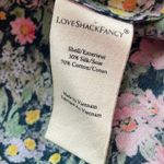 Love Shack Fancy  Nessa Floral Cotton-Silk Long-Sleeve Top Night Sky Glow Photo 14