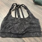 Lululemon Athletica Charcoal Patterned Bra Photo 0