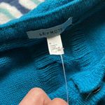 Anthropologie Leifnotes Ruffle Stitch Blue Cardigan Sweater Blue Knit Photo 8