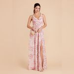 Birdy Grey  Laurie Dress In Chiffon Pink Falling Petals Photo 2