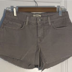 L'Agence Womens High Rise Gray Frayed Denim Shorts Size 25 NWT Photo 0