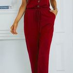 Womens Overalls V Neck Rompers Strap Sleeveless Jumpsuits Summer Casual Playsuit Size L Photo 3