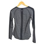Lululemon Runder Under Long Sleeve Mini Check Pique Black Heathered size 4 Photo 4