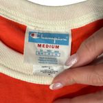 Champion  Colorblock Red Yellow Blue Striped Cropped Long Sleeve Tee sz M NEW Tag Photo 5