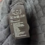 COS  Black Textured Knit Longline Button Front Cardigan Sweater Size X-Small Photo 8