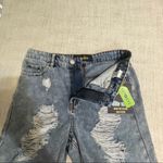 Indigo Rein Distressed & Shredded Jean Shorts Photo 7