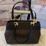 Coach NWOT Brown and Black Signature Shoulder Bag Photo 1