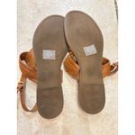 Tommy Hilfiger  Sandals Size‎ 9.5M Brown Faux Leather Thong Buckle Detail Photo 3