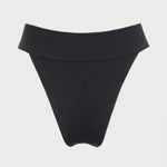 Berlook Black Back Tie Top and Black Ribbed High Cut Wide Waistband Bottom 46 Photo 6