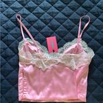 Edikted  Pink and Cream Lace Tank Top Photo 3