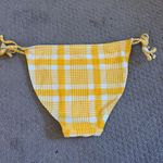 Xhilaration Yellow and White Plaid Bikini Bottom Photo 1