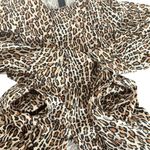 ZARA  Leopard Print Mini Dress Size S Brown Animal Print Mob Wife Maximalist‎ Photo 7