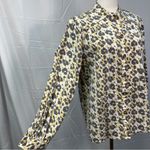 CAbi Providence Shirt Jacket #5854 Gray White Yellow Print spring Woman’s large Photo 2