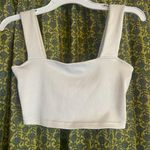 Divided H&M White Ribbed Crop Tank Woman’s Size S Photo 0