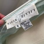 Vintage 80s Lillie Rubin Pastel Green Silk Beaded Sheath Cocktail Dress 4 Photo 9