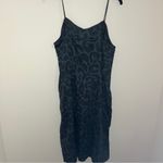 Chalmers green black animal print nightgown midi cotton women’s large/12 pajamas Photo 4