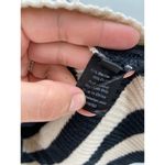 Tome Black White Striped Merino Wool Long Sleeve Crossover Wrap Sweater Size 16 Photo 70