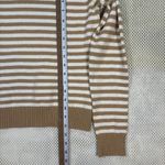 Gap Vintage Y2K  Striped Knit Sweater Beige White Long Sleeve Crewneck Women's S Photo 7