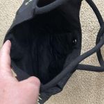 Black Fabric Floral Embroidered Shoulder Bag Photo 4