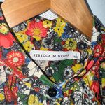 Rebecca Minkoff  Small Floral 1/4 Button Down 3/4 Sleeve Blouse CP‎ Photo 2