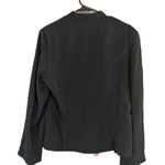 Jessica Howard Black & Pink Floral Mock Neck Opened Front Jacket Women Sz 12 VTG Photo 1