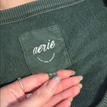 Aerie  Forest Green Scoop Neck Oversized Sweatshirt XS Photo 2