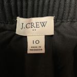 J.Crew Scalloped Linen-Cotton Pull On A-line Mini Skirt Black Size 10 Photo 6