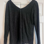 Charming Charlie  Sweet Bowknot Backless V Neck Long Sleeve Top M Photo 0