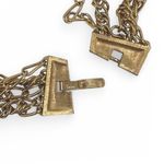 Trifari Crown  Multi Strand Chain Statement Necklace Gold Tone 5 Chains Vintage Photo 4