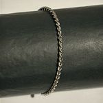 Women’s vintage dainty double wire twisted silver bangle bracelet‎ one size Photo 0