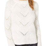 Kensie Twisted Fuzzy Yarn Sweater in Ivory Size Large Photo 0