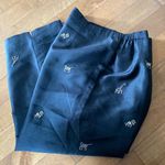 American Vintage Vintage silk crop pants with embroidered safari animals size 14 Photo 0