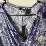 Tahari My Perfect Shape Blouse Paisley Cap Sleeve Cowl Neck Short Sleeves 1X NWT Photo 2