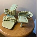 Minty Green Double Braided Strap Kitten Heels Womens Size 6 Photo 1