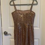 BCBG Maxazria Size 6 Rose Gold Sequin Cocktail Dress 🥰 EUC Photo 2
