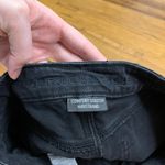 American Eagle Mom Short Size 4 Black Denim Distressed Frayed Comfort Stretch Photo 2